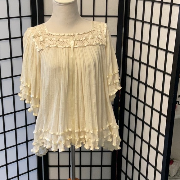 Tops - - - Light weight shrug with ruffles